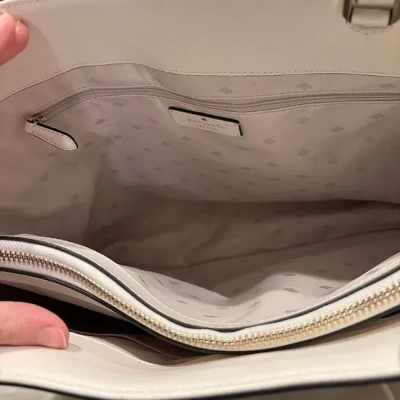 Kate Spade New York Staci Lily Blooms Floral Laptop Tote EUC MSRP $449 - Picture 7 of 10